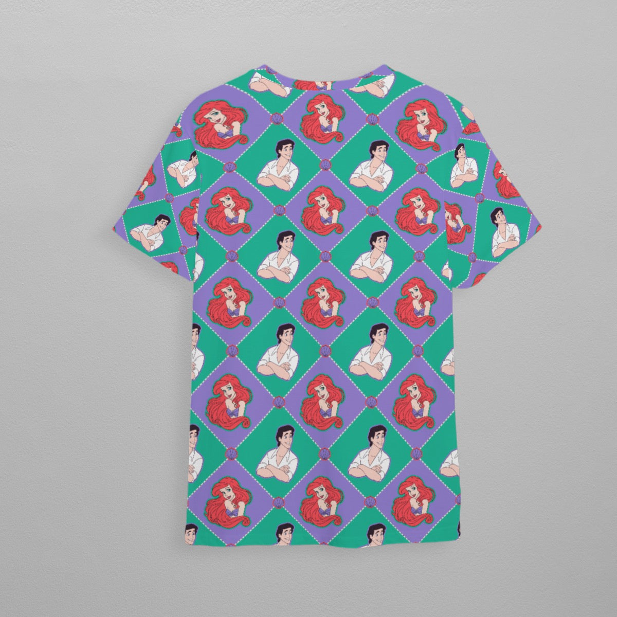 A Mermaid & Her Prince Check Children's Athletic T-Shirt
