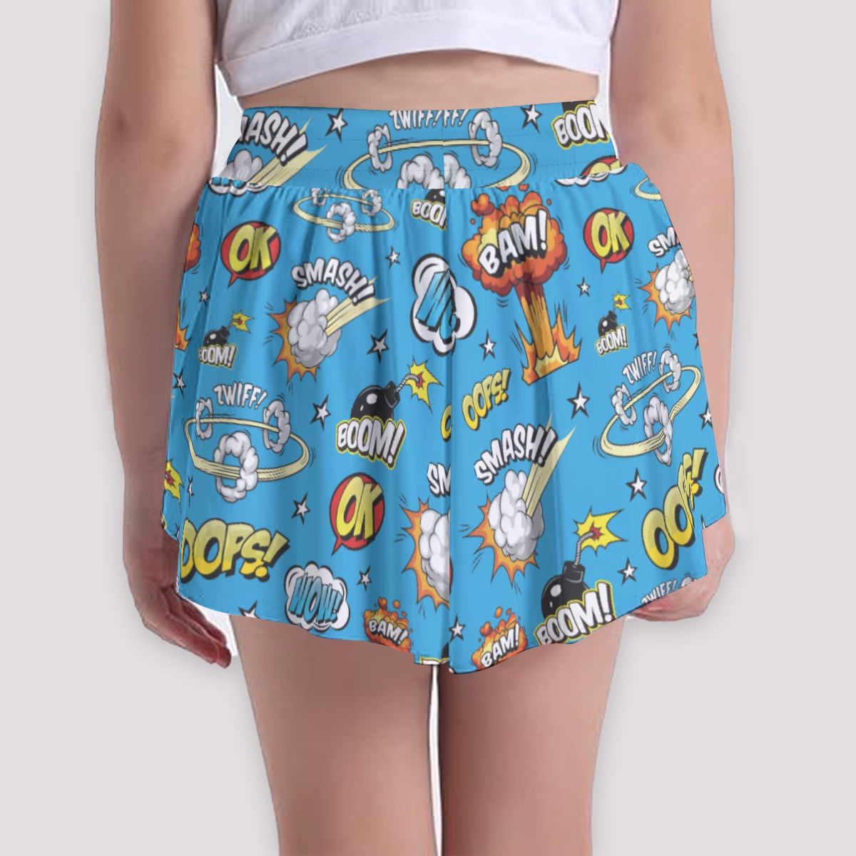 Blue Superhero Girls' Sports Culottes