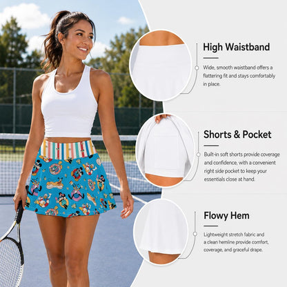 Pool Party Women's Pleated Athletic Skort