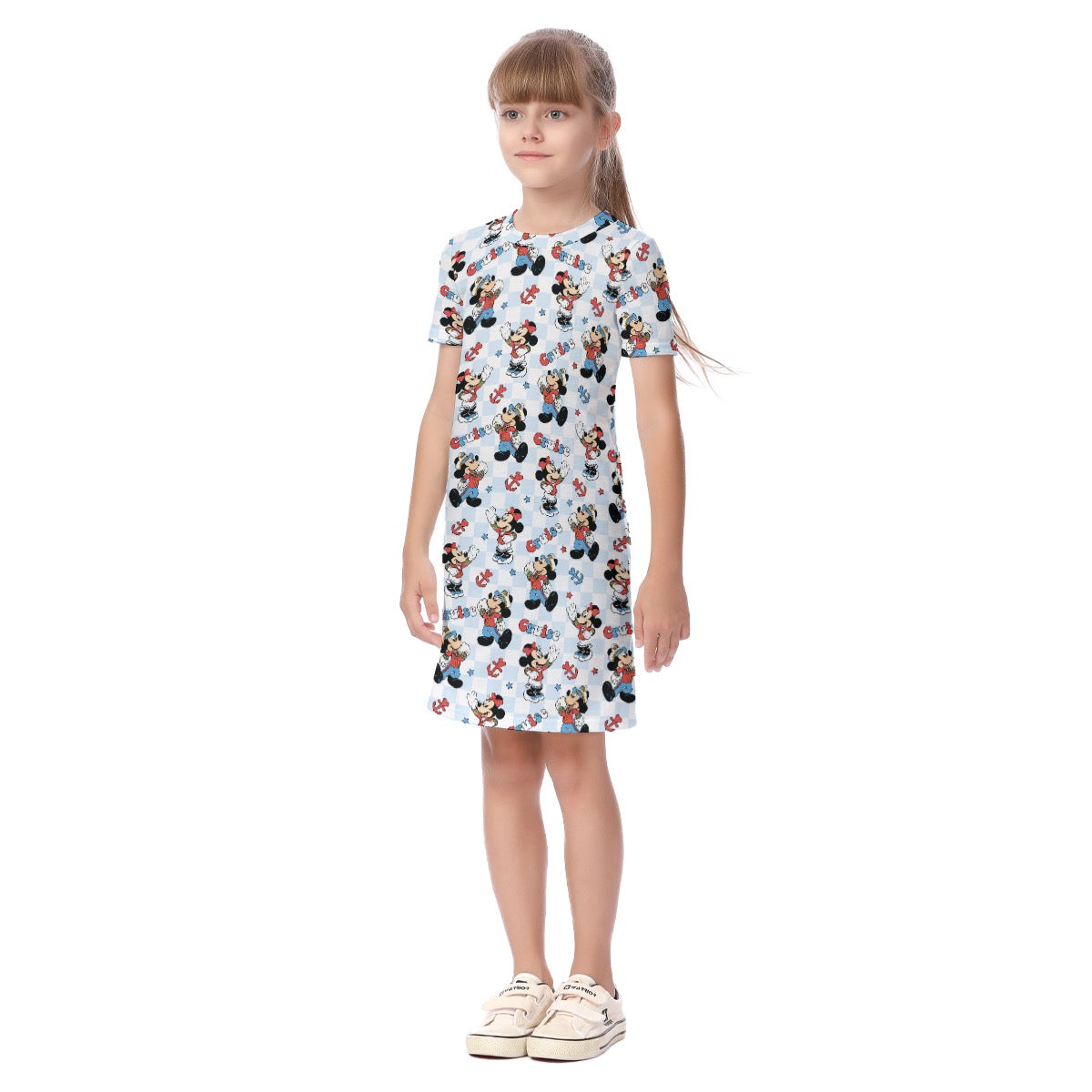 Checkered Cruising MM Kid's Short Sleeve Dress