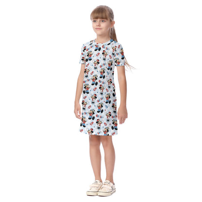 Checkered Cruising MM Kid's Short Sleeve Dress