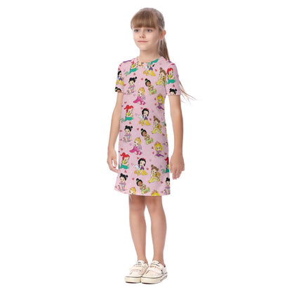 Princess Babies Kid's Short Sleeve Dress