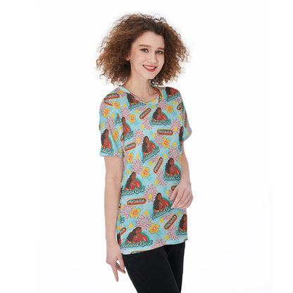 Aqua Island Girl Women's O-Neck T-Shirt|180 GSM Jersey