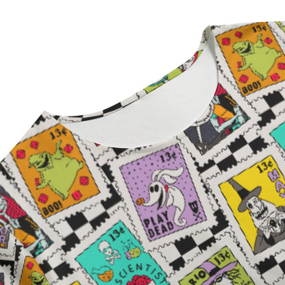 NBC Checkered Stamps Women's T-shirt Set With Short Sleeve
