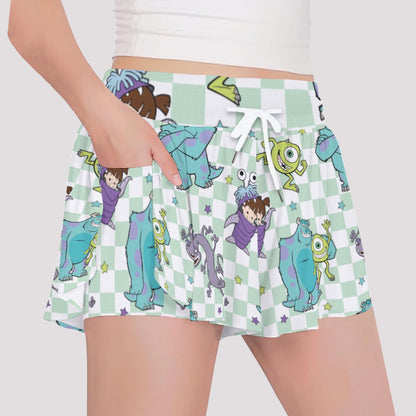 Monsters [larger print] Girls' Sports Culottes