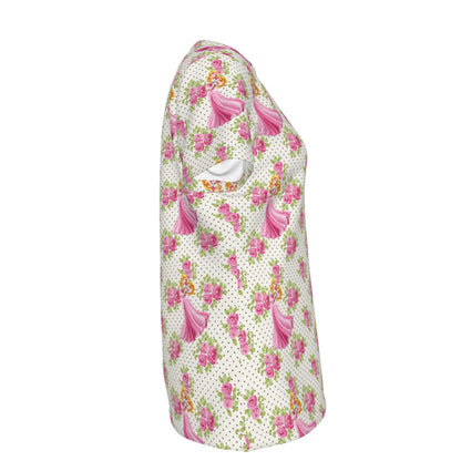 Floral Aurora Women's Round T-Shirt|210GSM