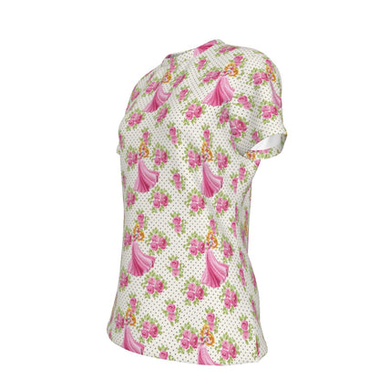 Floral Aurora Women's Round T-Shirt|210GSM