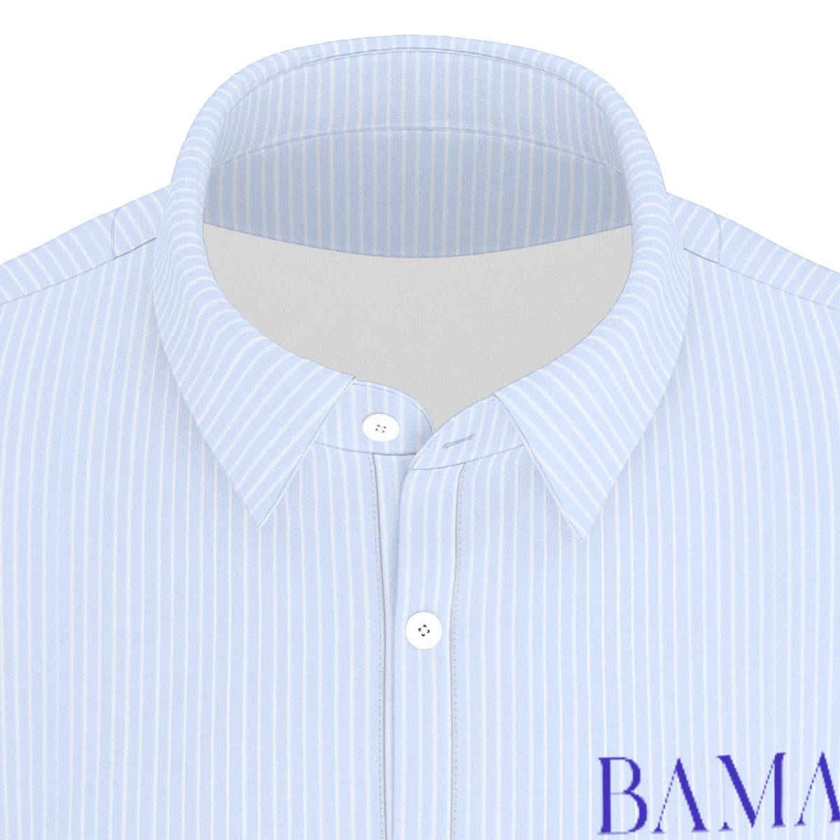 Blue Stripe Bama Men's Stretch Collar Polo Shirt