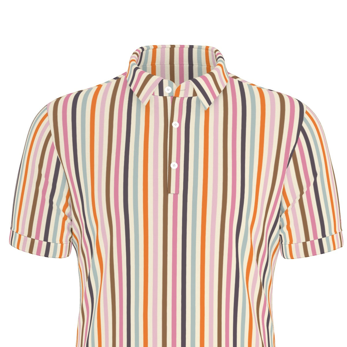 Friendly Ghosts Stripe [Slate] Men's Stretch Collar Polo Shirt