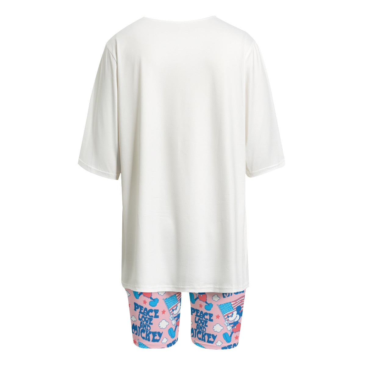 Patriotic MM [pink] Women's T-shirt Set With Short Sleeve