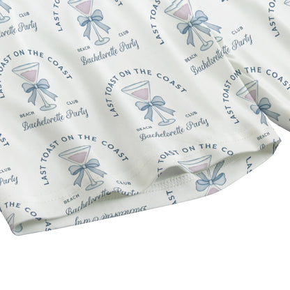 Last Toast on the Coast Print Women's Yoga Set