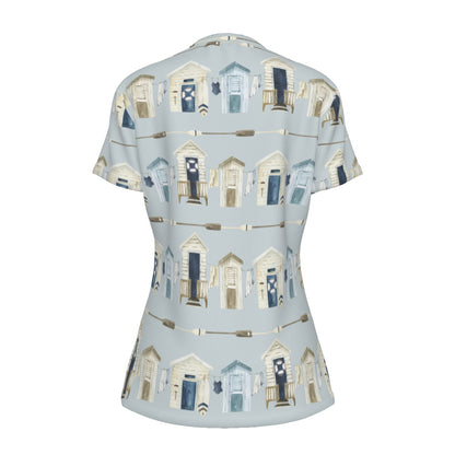 Beach Houses & Oars Women's Round T-Shirt|210GSM