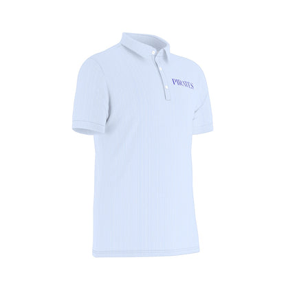 Blue Stripe Pirates Men's Stretch Collar Polo Shirt