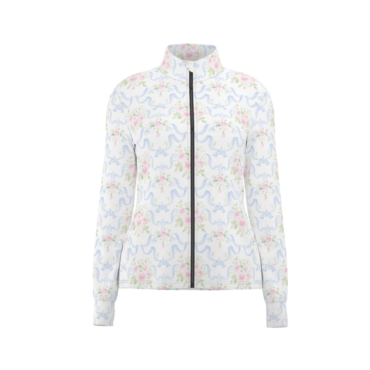 Grandmillenial Ribbon Women's Long Sleeve Thumbhole Jacket