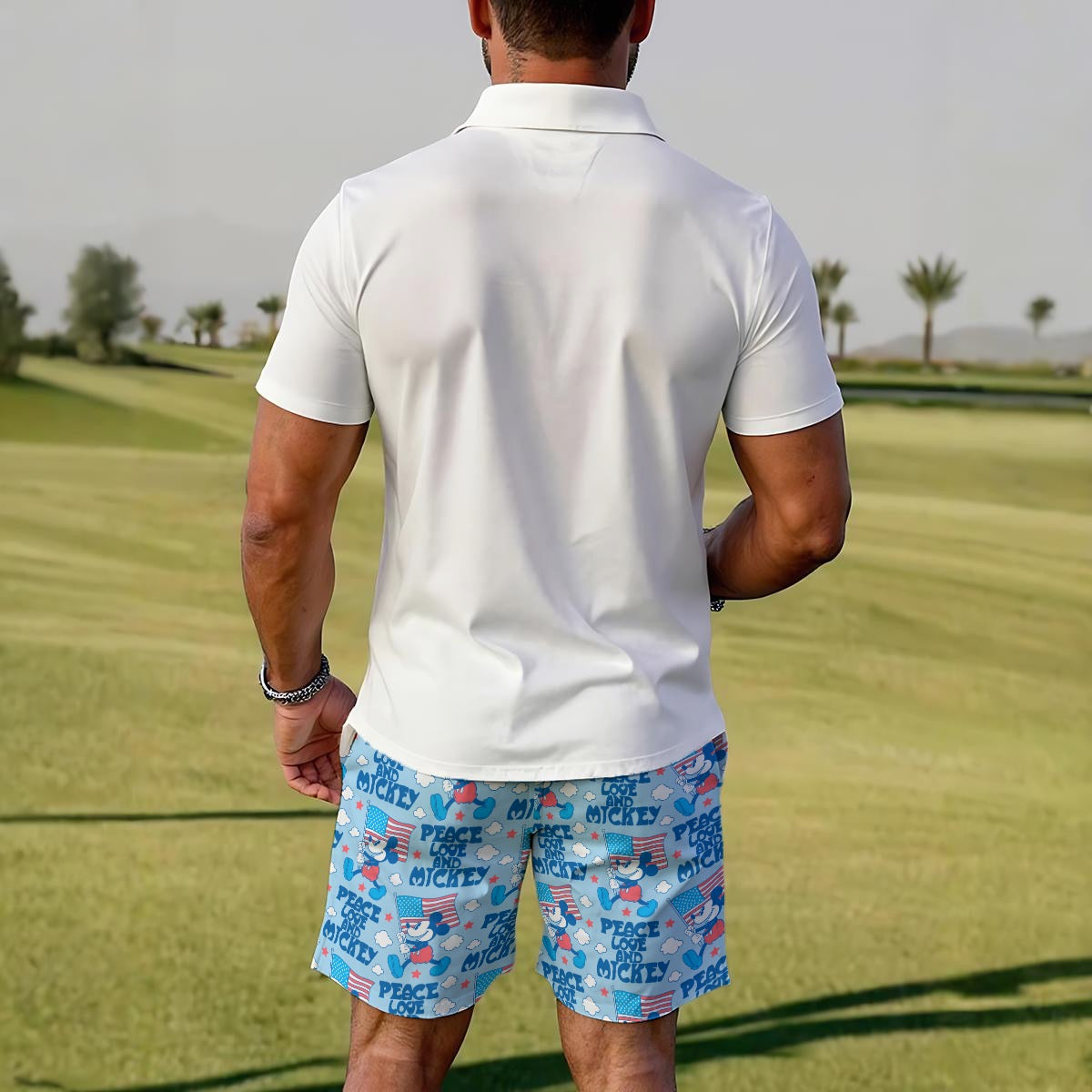 Patriotic MM [blue] Men's Polo Sportswear Set