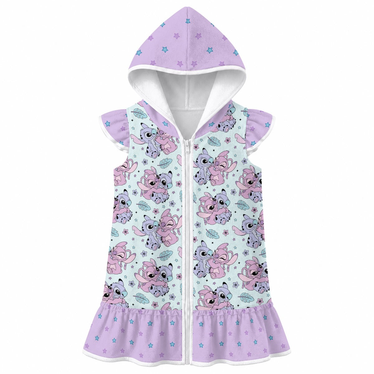 Alien Friends Girls' Hooded Beach Cover-Up