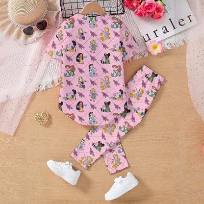 Pink Riverbend Kids' Casual Top and Pants Set