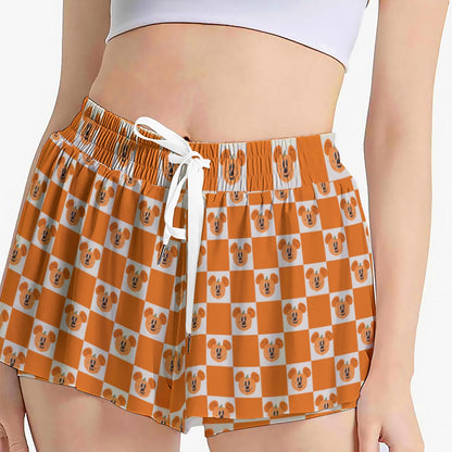 Preppy Pumpkin Women's Sport Skorts With Pocket