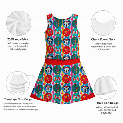 Christmas Icon Girl's Sports Tank & Skort Set