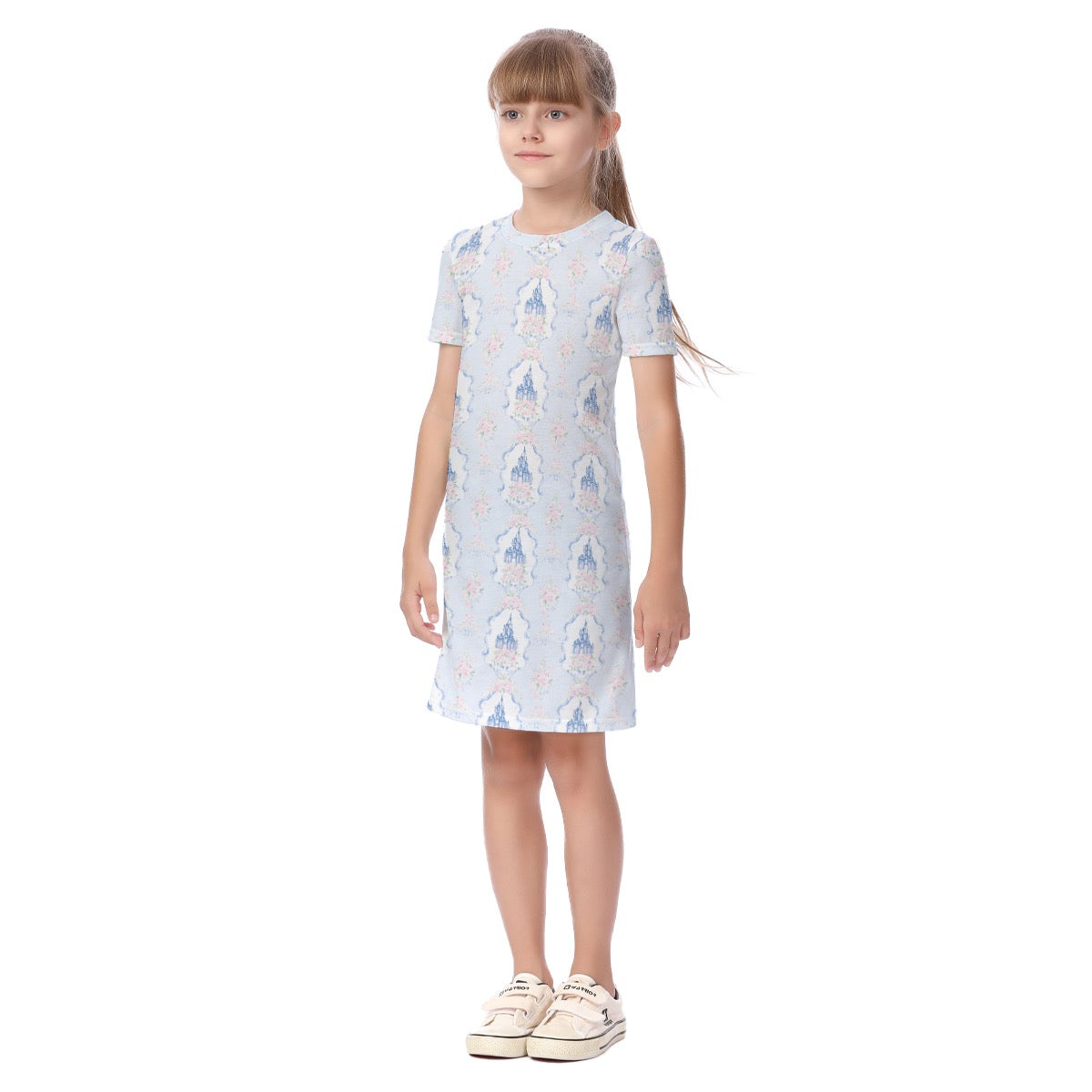 Grandmillenial Castle Kid's Short Sleeve Dress
