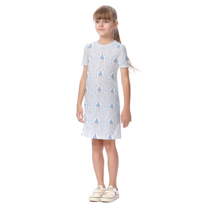 Grandmillenial Castle Kid's Short Sleeve Dress