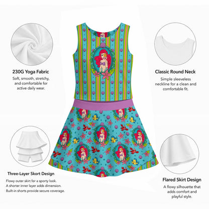 Mermaid Women's Sports Tank & Skort Set