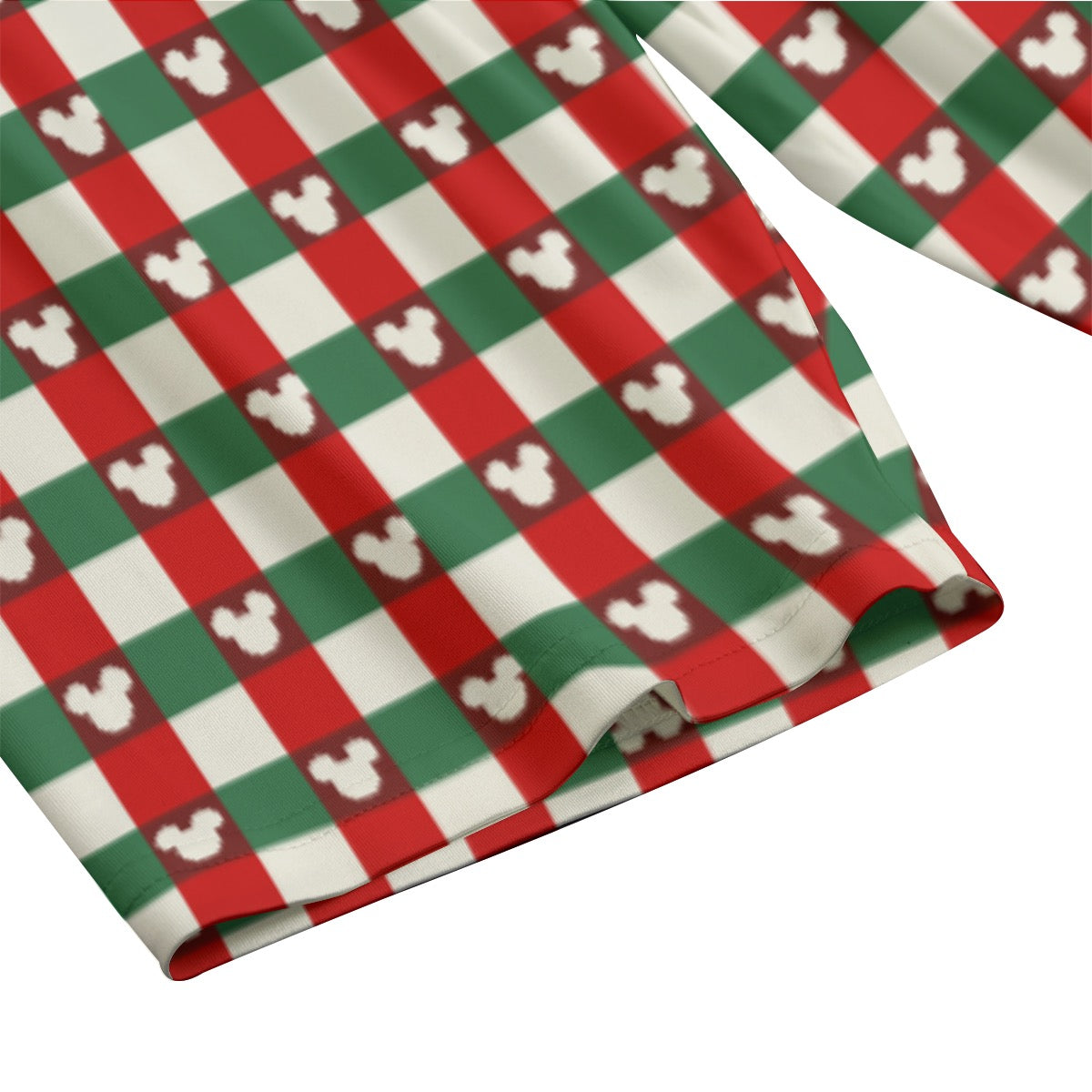 MM Christmas Plaid Women's T-shirt Set With Short Sleeve