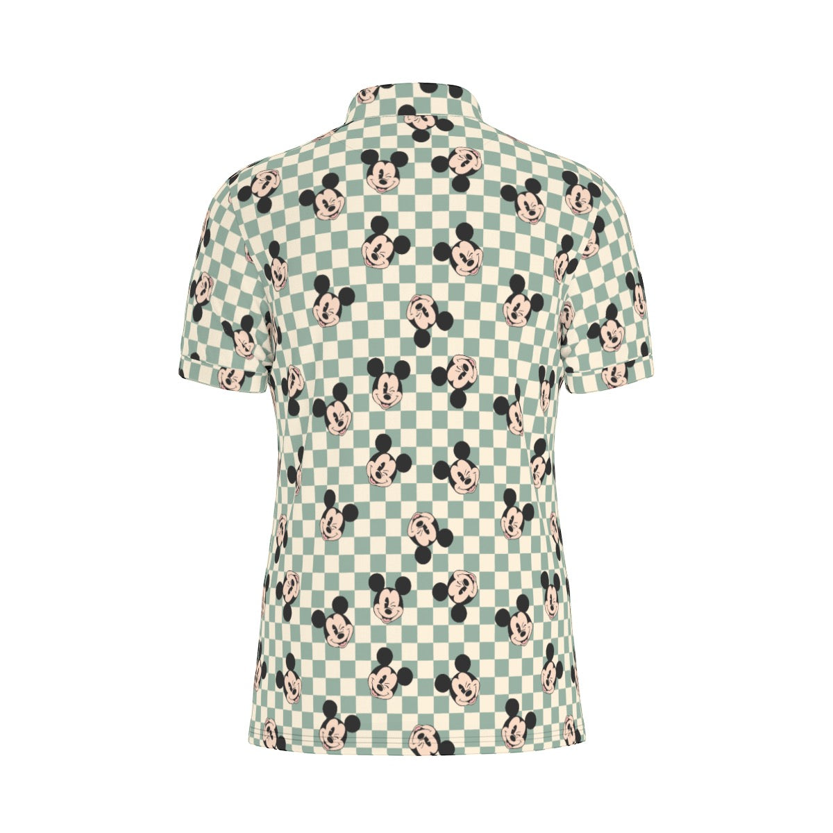 Checkered MM Men's Stretch Collar Polo Shirt