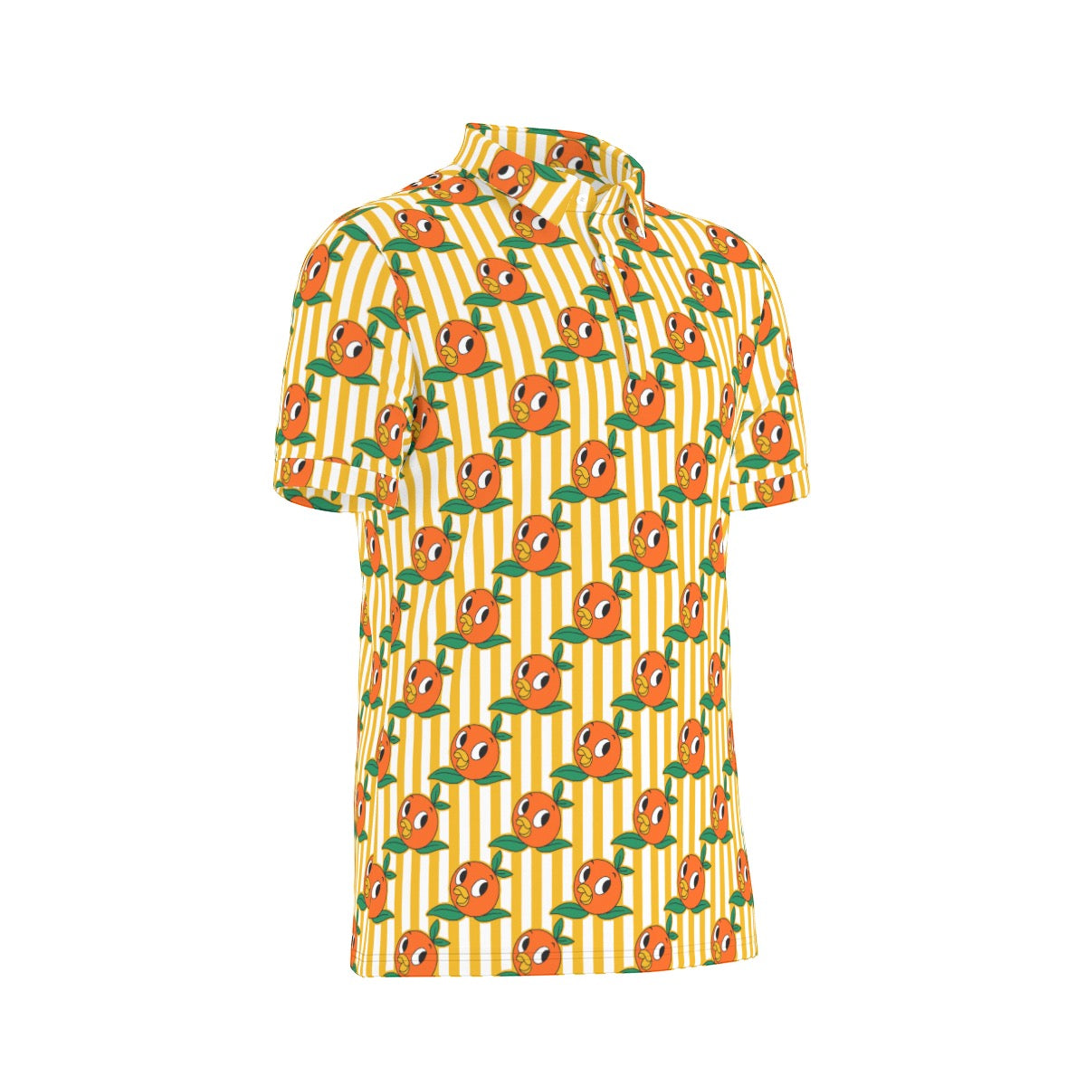 Striped Birdie Men's Stretch Collar Polo Shirt
