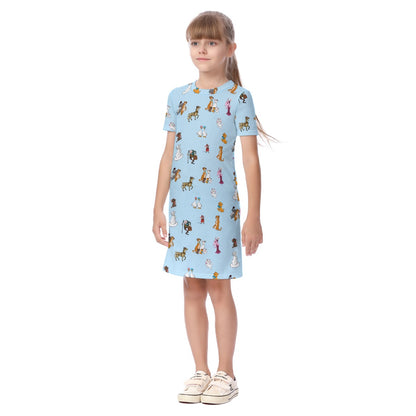 Cats Kid's Short Sleeve Dress