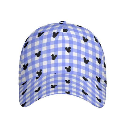 Bright Blue Gingham Cap