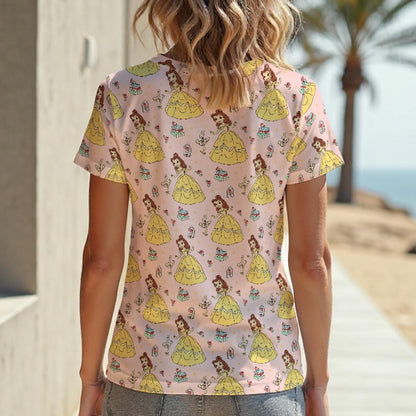 The Beautiful Princess Women‘s V-neck T-Shirt