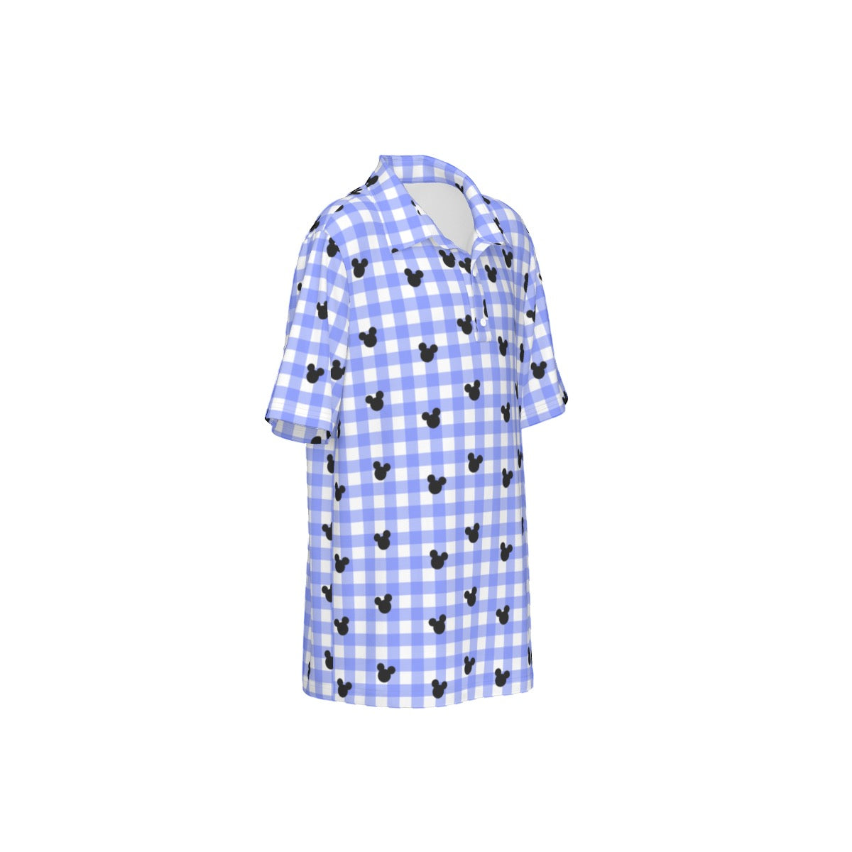 Bright Blue Gingham Boys Polo Collar Jersey |210GSM
