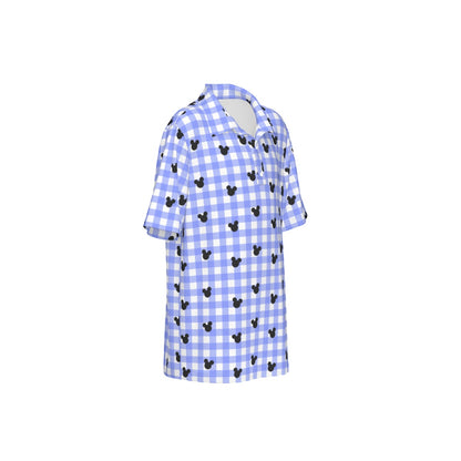 Bright Blue Gingham Boys Polo Collar Jersey |210GSM
