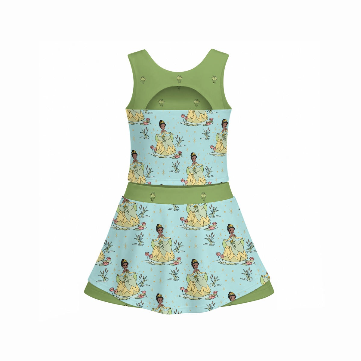 Tia [aqua] Girl's Sleeveless Sports Tank & Skort Set