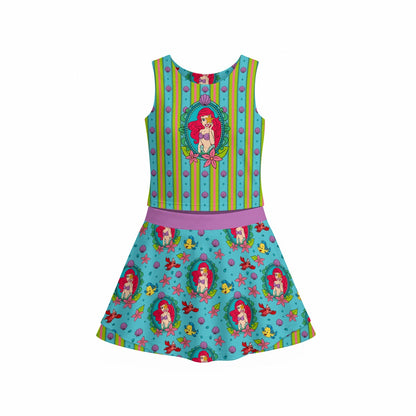 Mermaid Women's Sports Tank & Skort Set