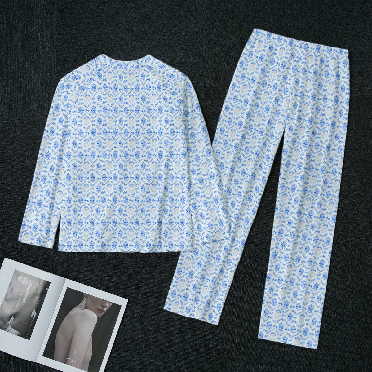 Santa Portrait Women's Raglan Sleeve Pajamas