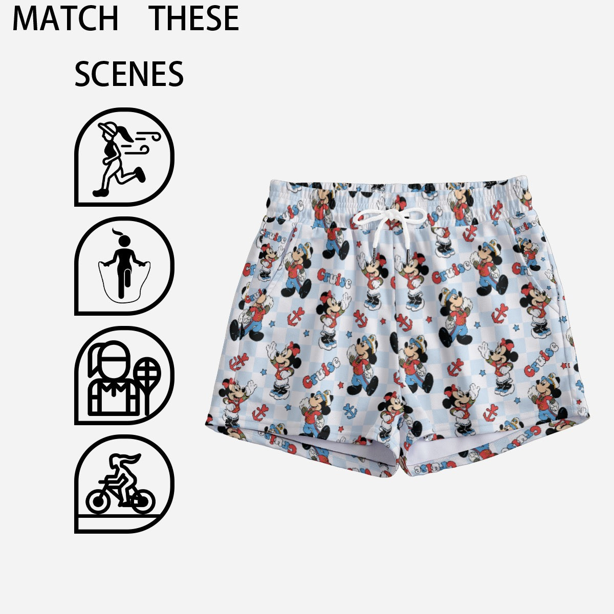 Checkered Cruising MM Women's Casual Shorts