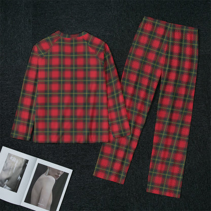 Classic Christmas Plaid Women's Raglan Sleeve Pajamas