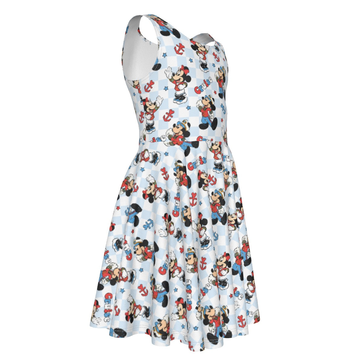 Checkered Cruising MM Kid's Sleeveless Vest Dress