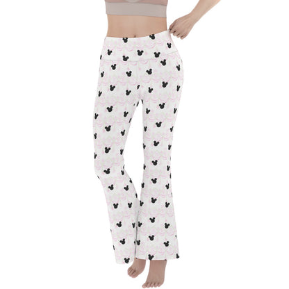 Pink Swag & Tassel Women's Flare Yoga Pants