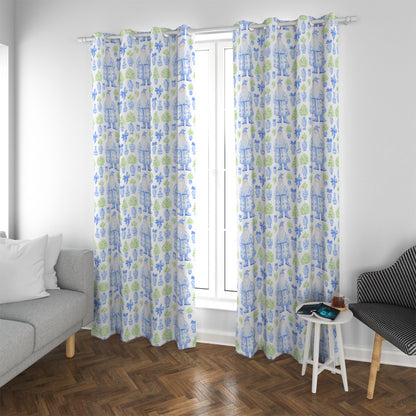 Grandmillenial Santa Room Darkening Grommet Curtains | 265(gsm)