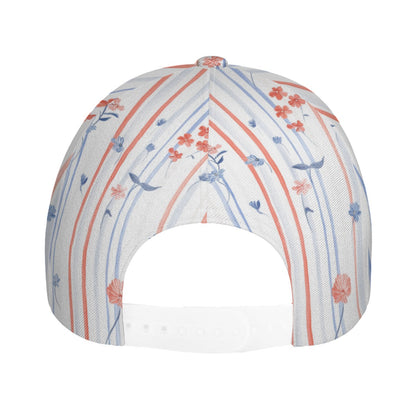 Patriotic Floral Stripe Cap
