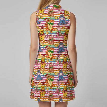 Winnie Cookies [rainbow stripe] Women’s Sports Dress Set