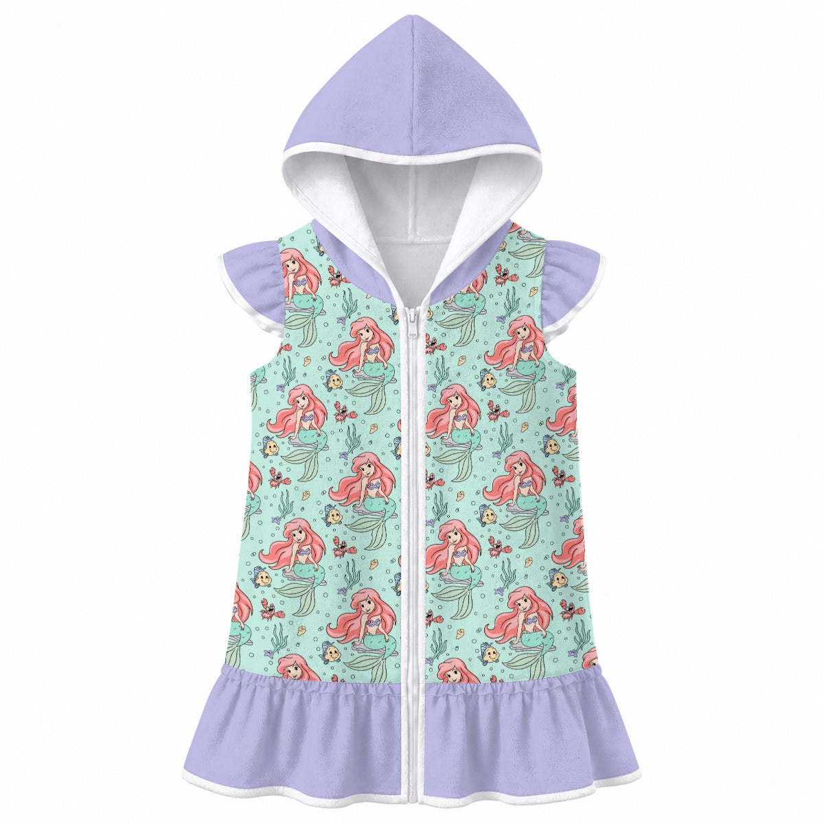Ariel Girls' Hooded Beach Cover-Up
