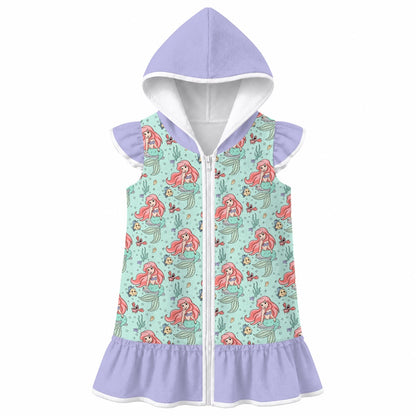 Ariel Girls' Hooded Beach Cover-Up