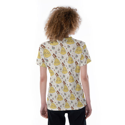 Belle [ivory] V-neck Women's T-shirt