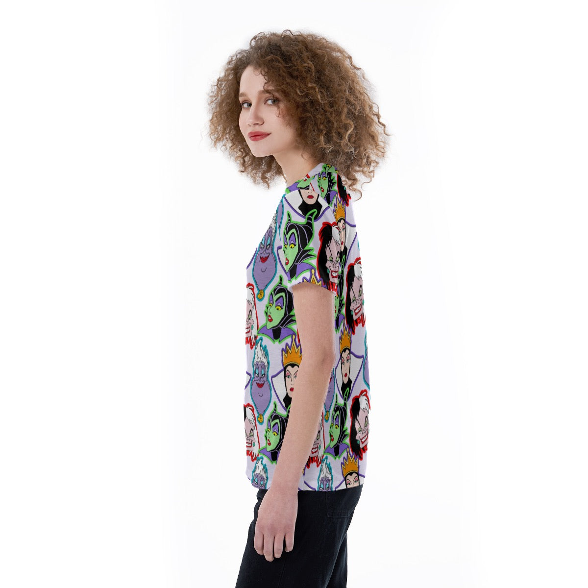 Evil Villains [purple] V-neck Women's T-shirt