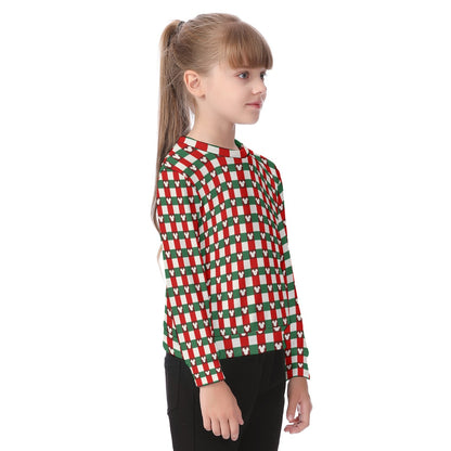 MM Christmas Plaid Kid's Sweater