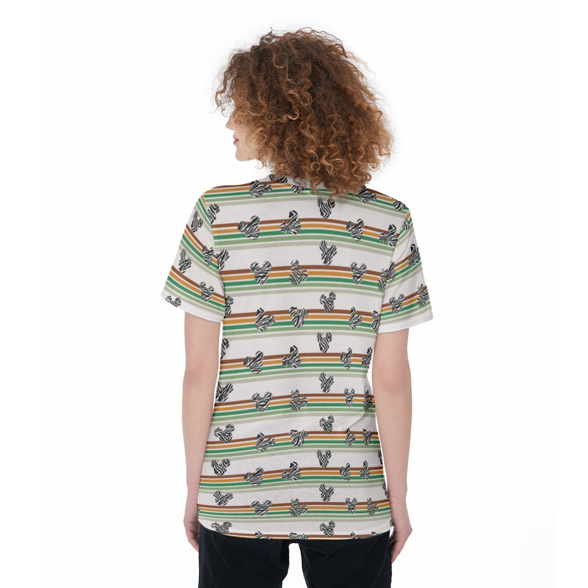 Zebra MM & Safari Stripe Women's O-Neck T-Shirt|180 GSM Jersey